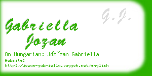 gabriella jozan business card